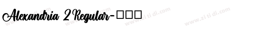 Alexandria 2Regular字体转换